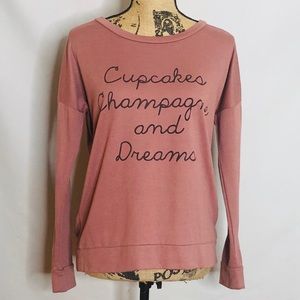 CHARLOTTE RUSSE graphic phrase sweat shirt size M